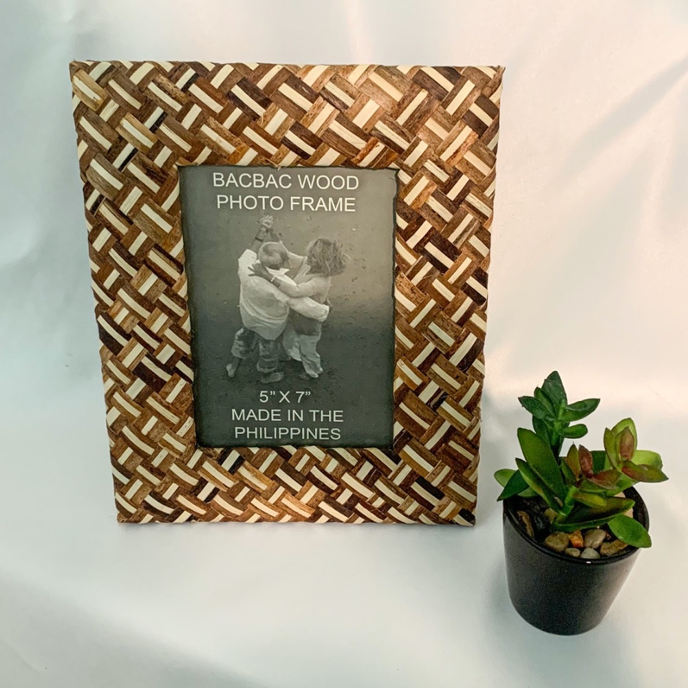 5”x 7” Woven Natural Banana Bark Picture Frame